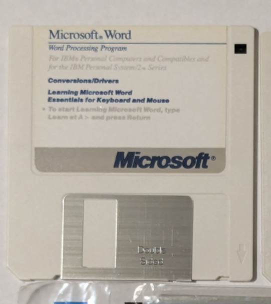 Microsoft Word Processing Program for IBM & 1 blank Floppy 3.5