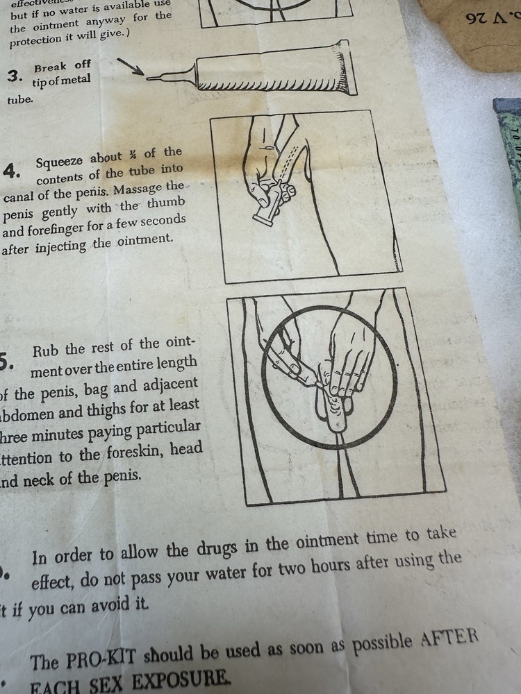 WWII serviceman's Prophylactic kit T34