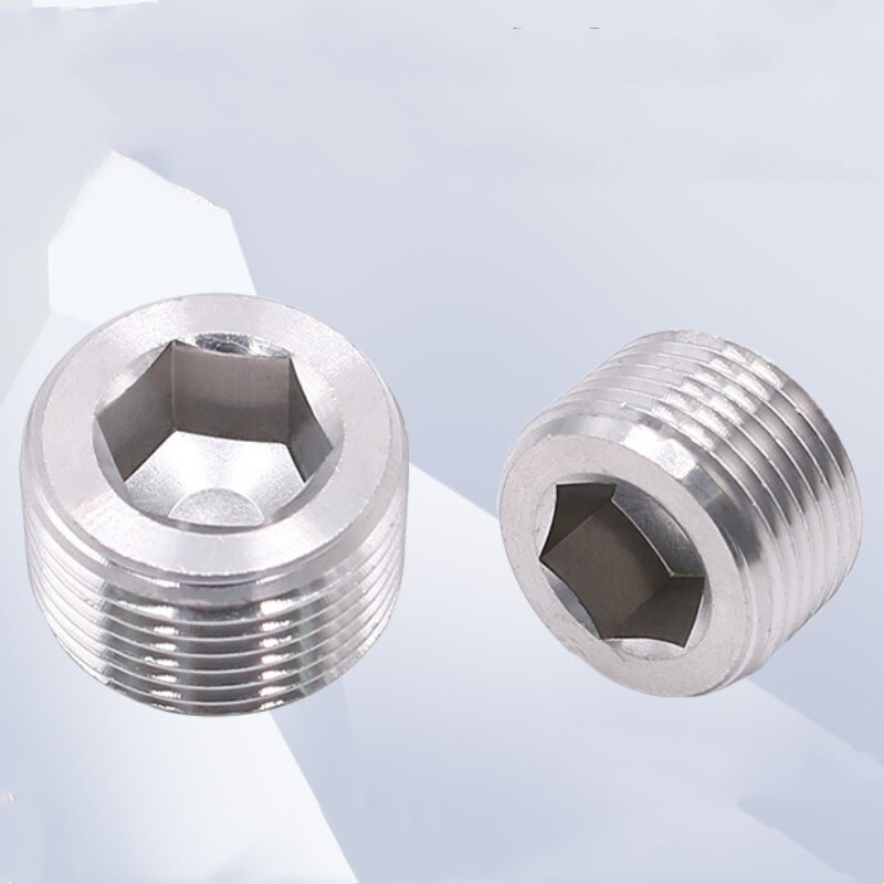 Pipe Fitting - Hex Counter Sunk Plug 1/2NPT Male Socket Pipe Plugs 5Pcs