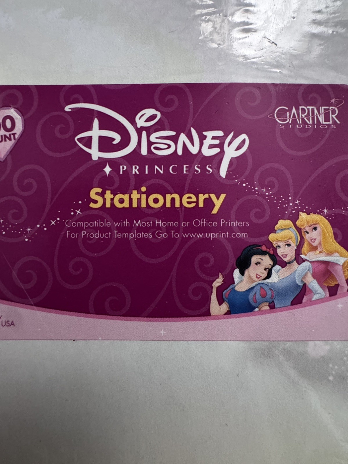 Gartner Studios Disney Princess Stationary Paper 100 Count Printer Paper new