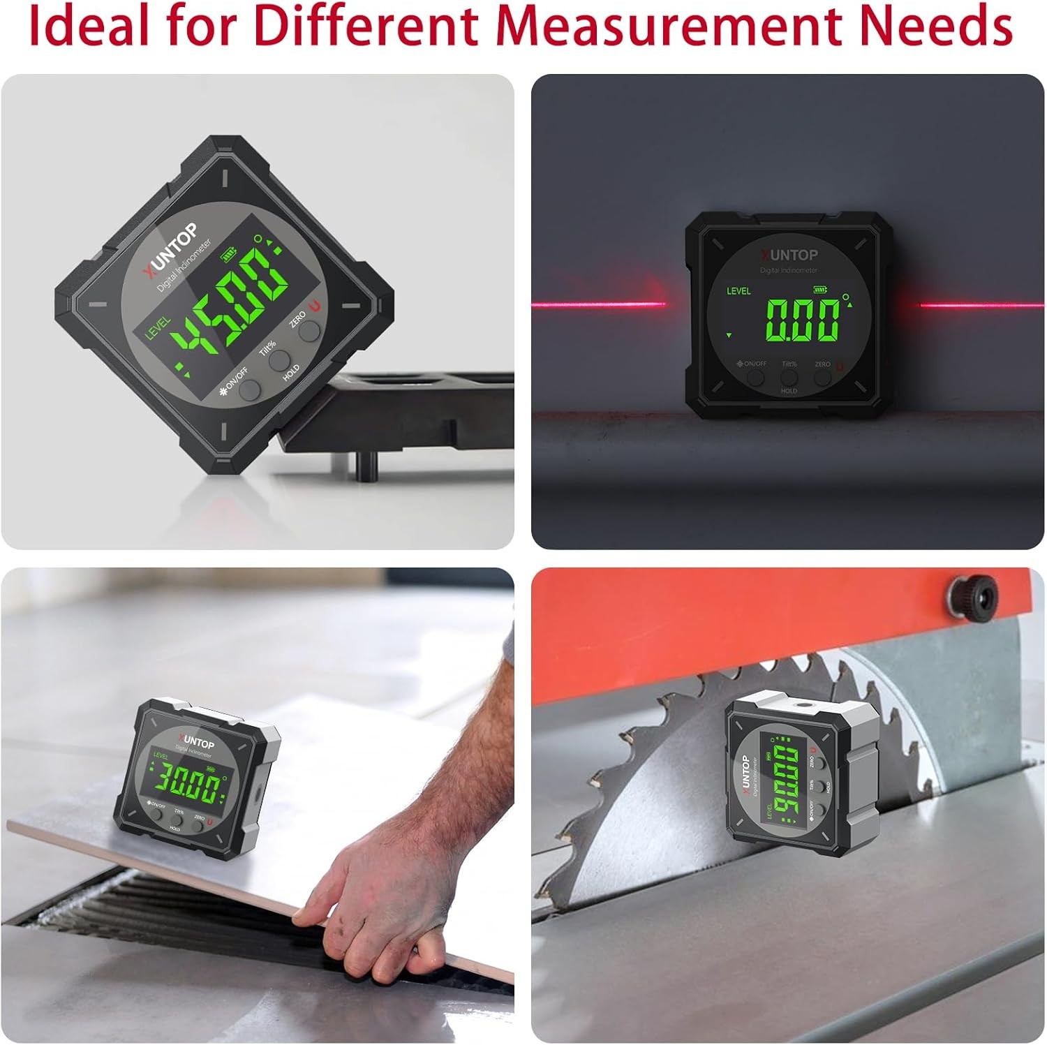 360° Digital Protractor Laser Level Box Magnetic Angle Finder Gauge Inclinometer