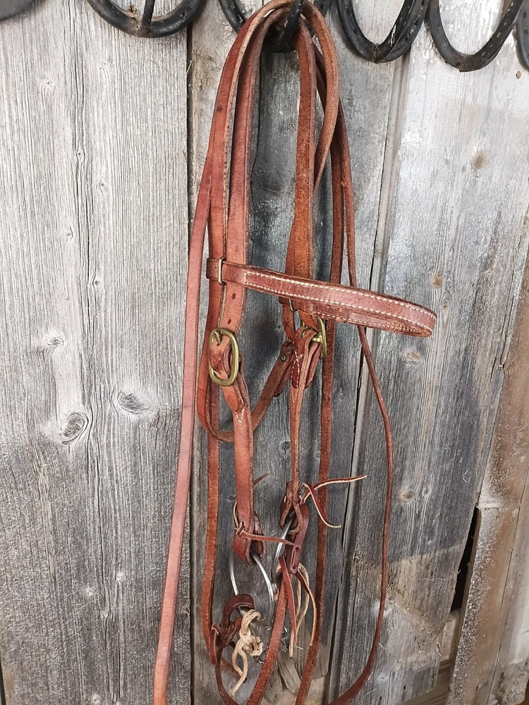 Complete Western Bridle - Harness Leather With Twisted Wire Snaffle
