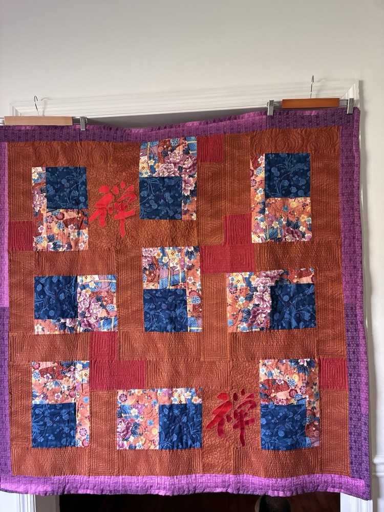 Handmade Hand Sewn Patchwork Quilt 49”x 49”