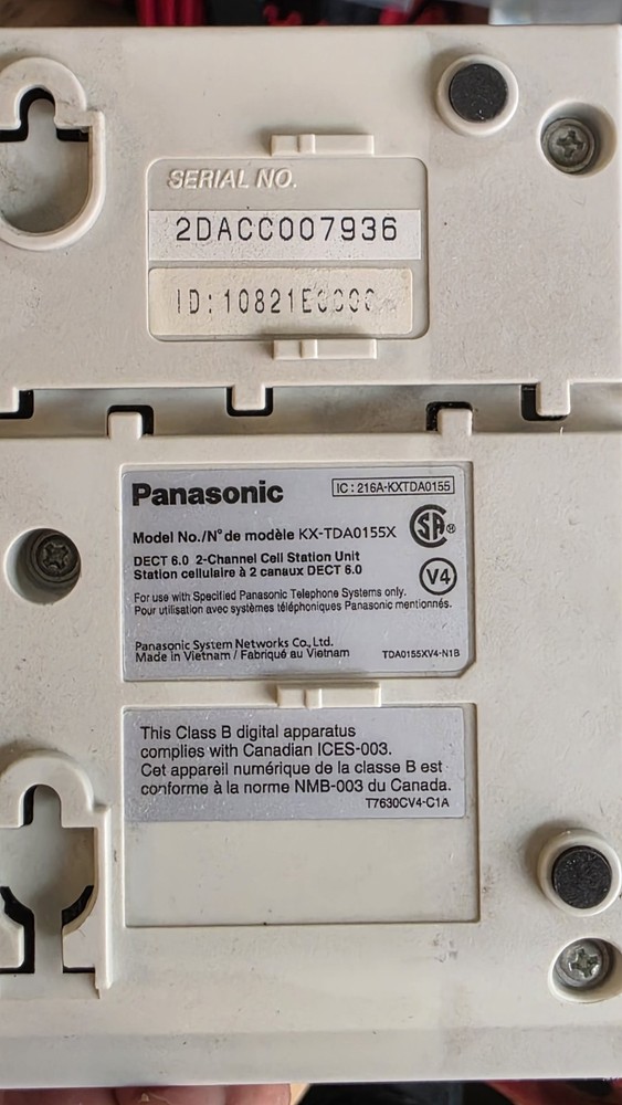 Panasonic KX-TDA0155 DECT 2 Channel Cell Station Base Unit for PBX System