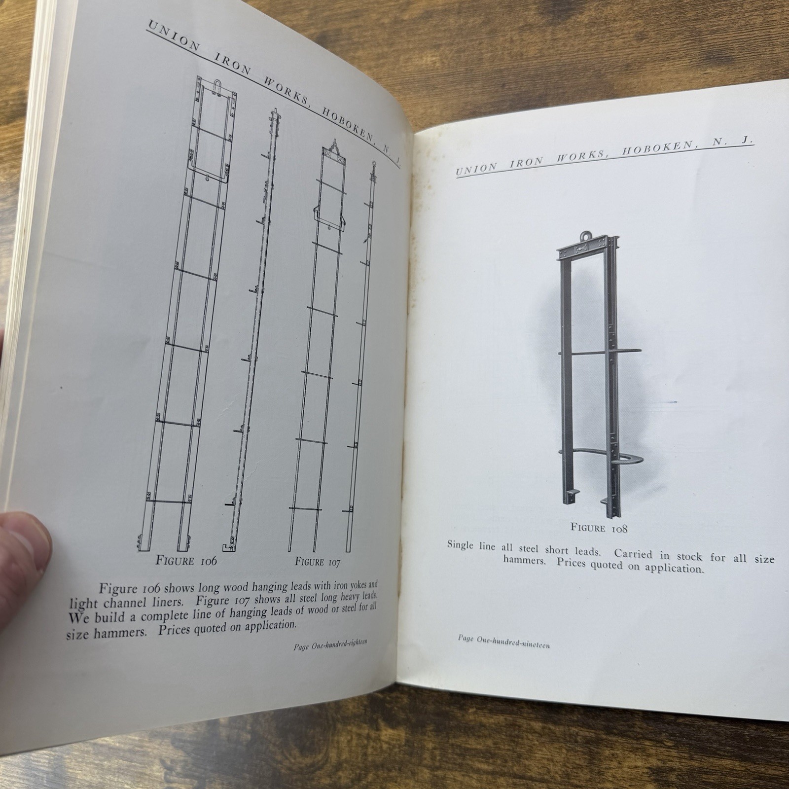 1915 Union Iron Works Hoboken NJ Pile Driving Machinery Catalogue No. 34 Rare