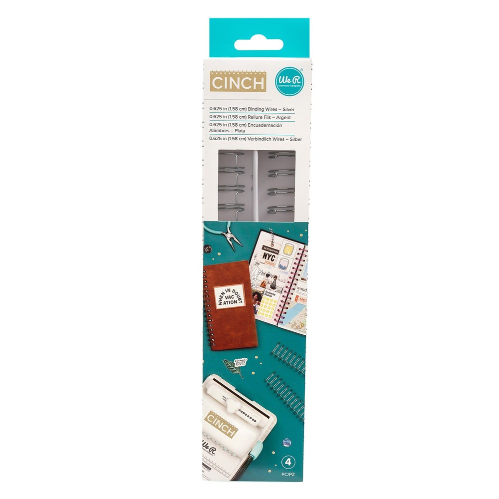 We R Cinch Wires .625" 4/Pkg-Silver