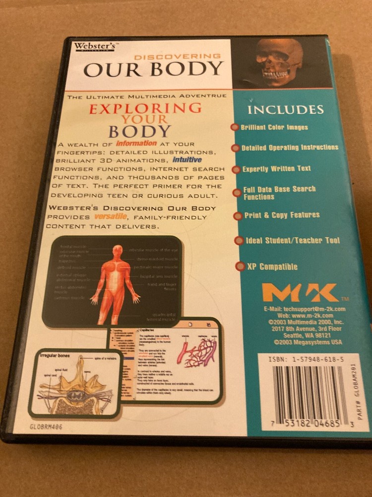 Webster's Millennium Discovering Our Body (CD-ROM, 2003) Win 95-98