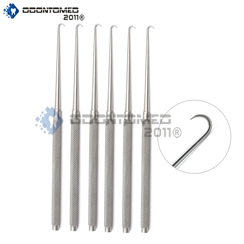 6 Joseph Skin Hook Single Prong Dermal Surgical Instruments