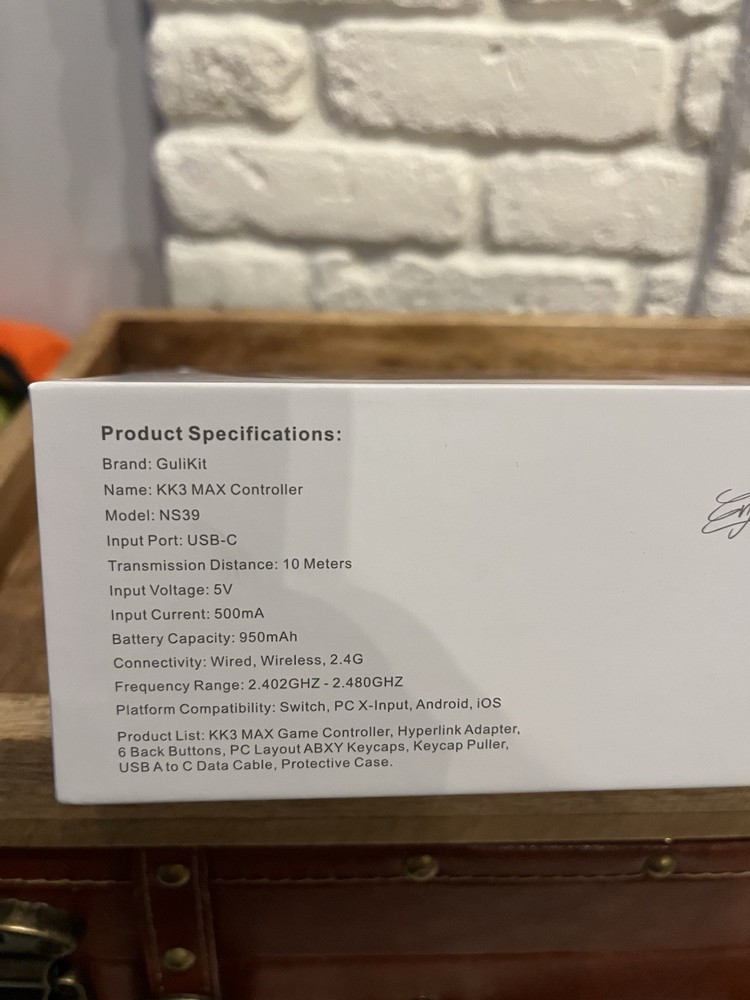 Gulikit KK3 Max Controller, Kingkong 3 Wireless Switch Controller, Model NS39