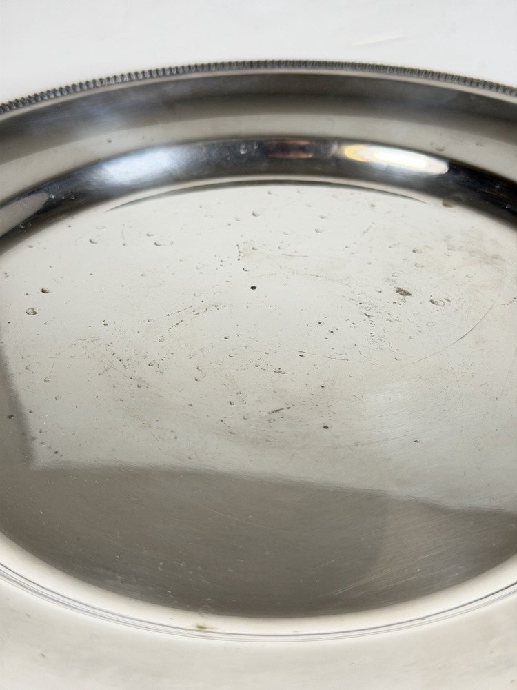 EL de Uberti Trinket Jewelry Dish Plate, Hallmarked, Italy, Silver plated 9.60"