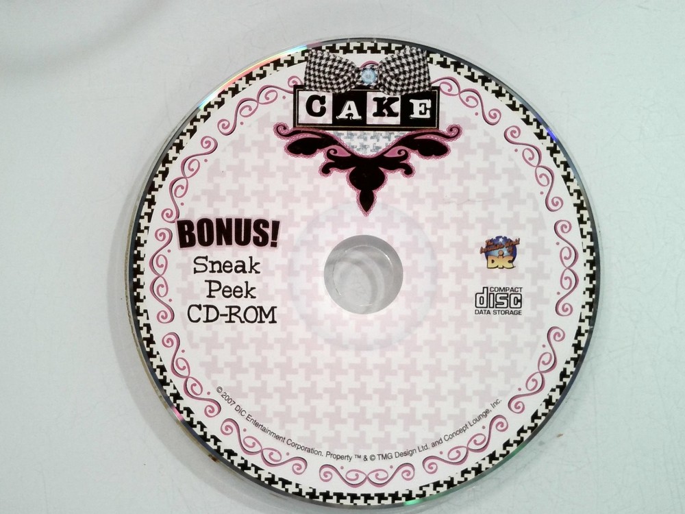 CAKE Bonus Sneak Peek CD-ROM DIC Entertainment 2007 Data Software Disc