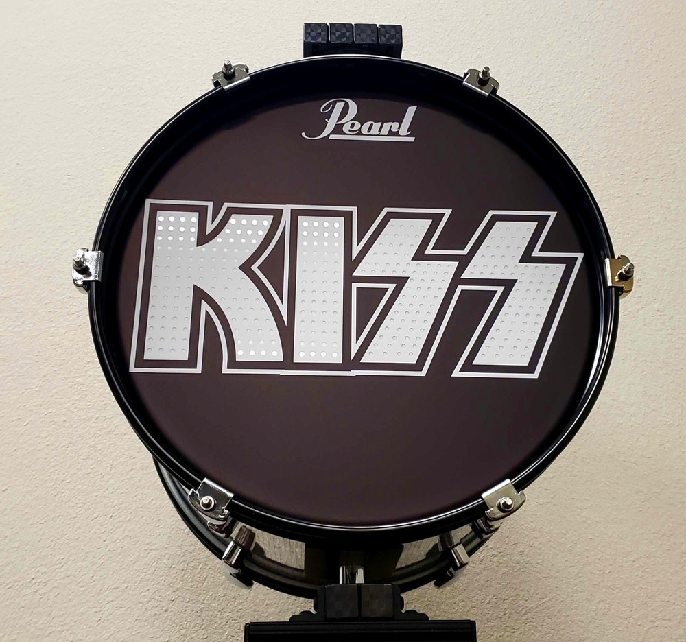 KISS Rotating Drum Display, Double Sided, Internal LED Lighting + Remote Control