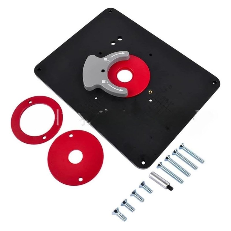 Practical Predrilled Router Table Insert Plate Set Includes Mounting Hardware