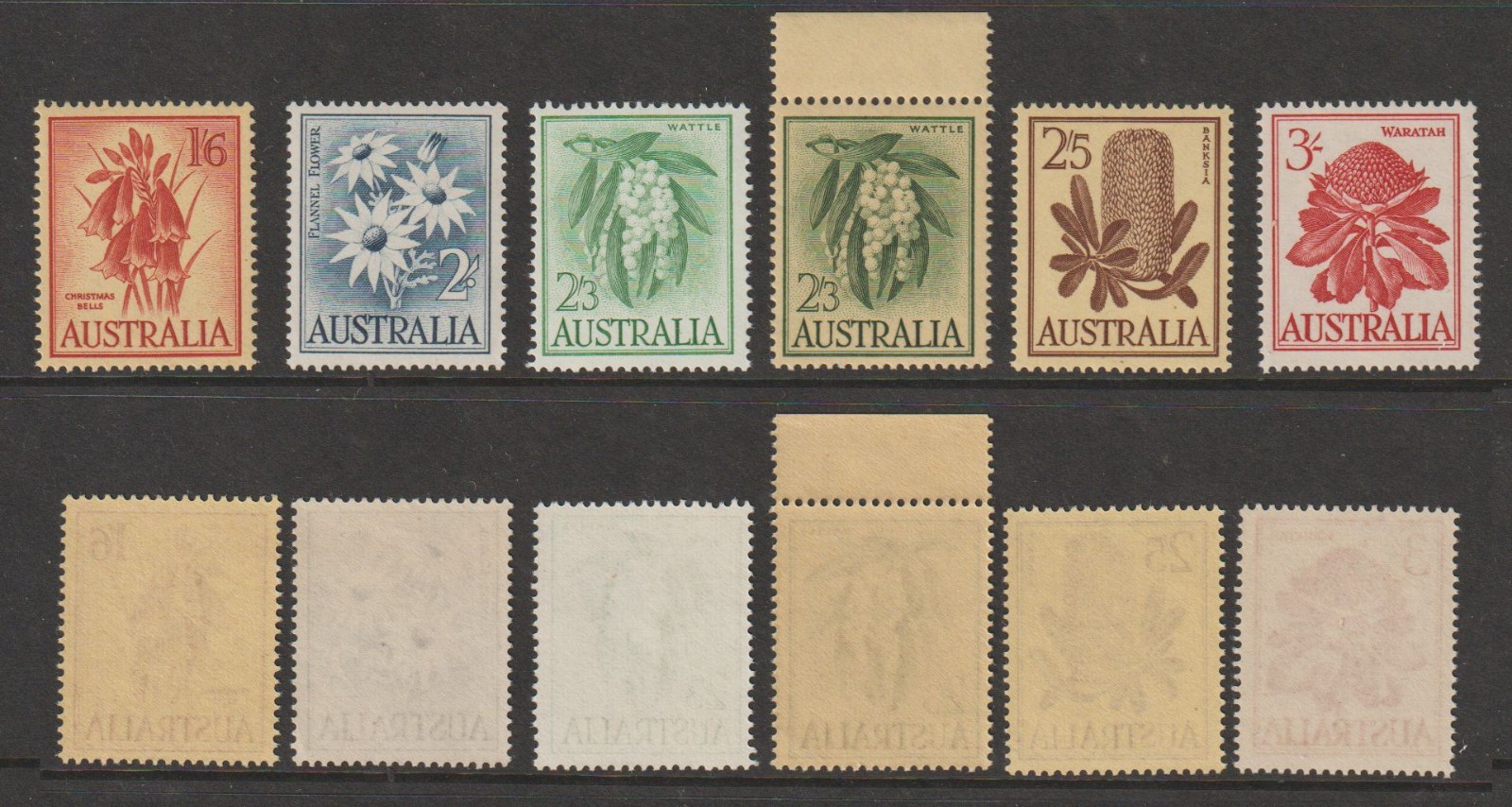 AUSTRALIA 1959-60 NATIVE FLOWERS HIGH VALUES (F/MNH)