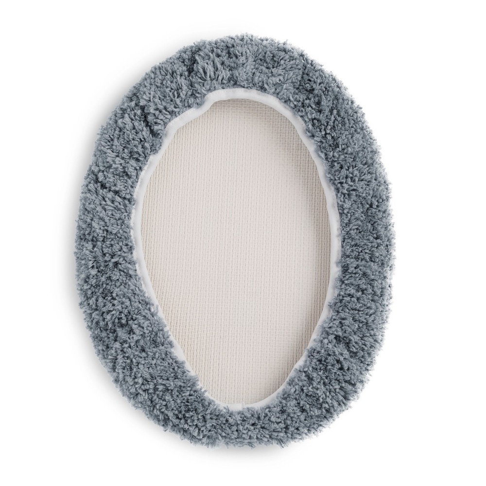 Mainstays Basic Polyester Toilet Lid Cover, Grey, 19" x 22"