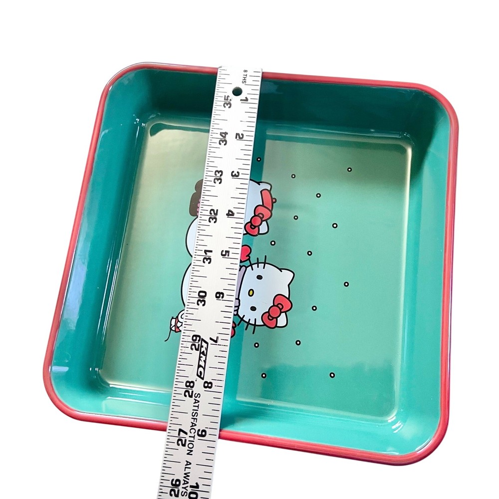 Hello Kitty Square Baking Pan 9" Christmas Snowman Ceramic Casserole Bakeware