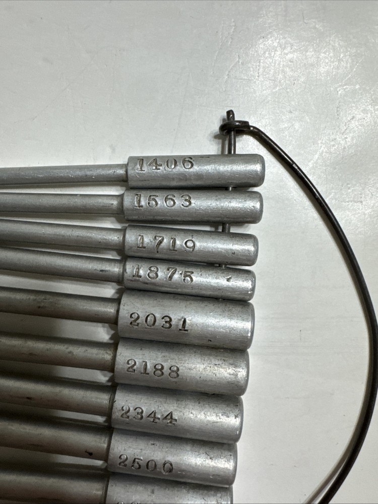 Numbered Drilling Tools Set Vintage
