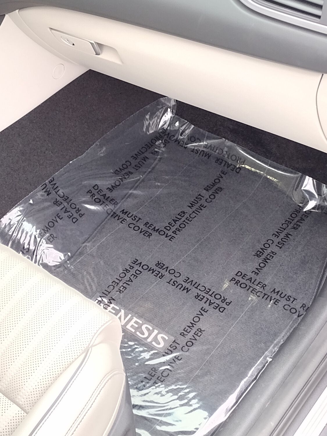 Adhesive Plastic "Dealer Must Remove" Car Floor Mats 3 MIL 24 IN x 200 FT Roll