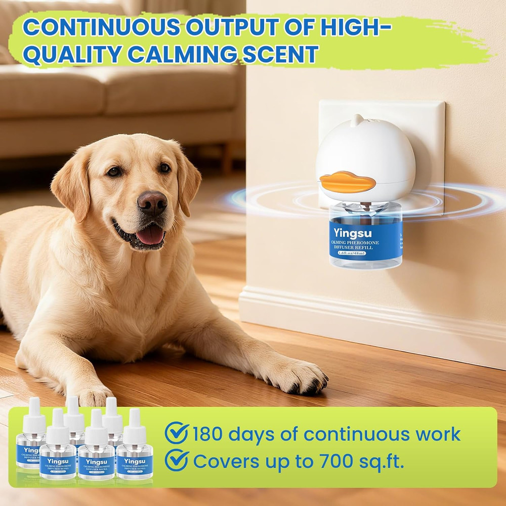 Dog Calming Diffuser, 8 in 1 Puppy Pheromones Calming Diffuser, Relaxing Pheromo
