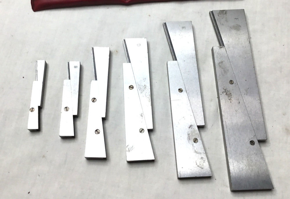 6 Pc Adjustable Parallel Set 3/8”–2-1/4” Machinist Tool w/ Case Japan