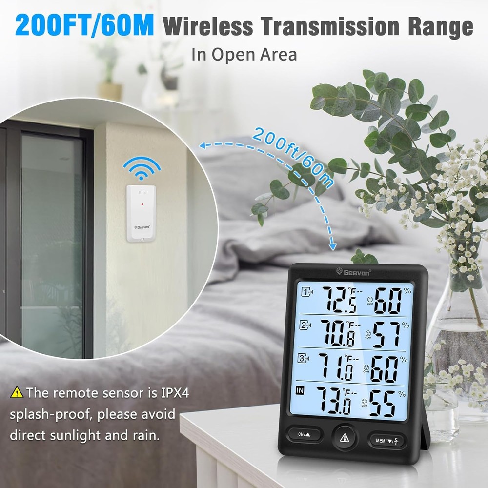 Geevon TX19 Wireless Remote Outdoor Sensor for White