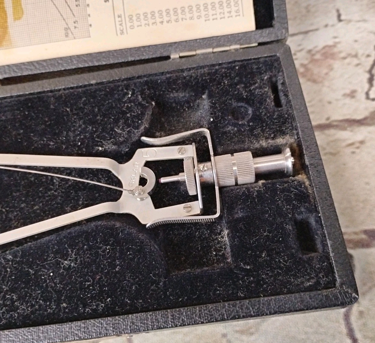 Vintage 1950's Professor Schioetz's Tonometer in Original Case w/Instructions