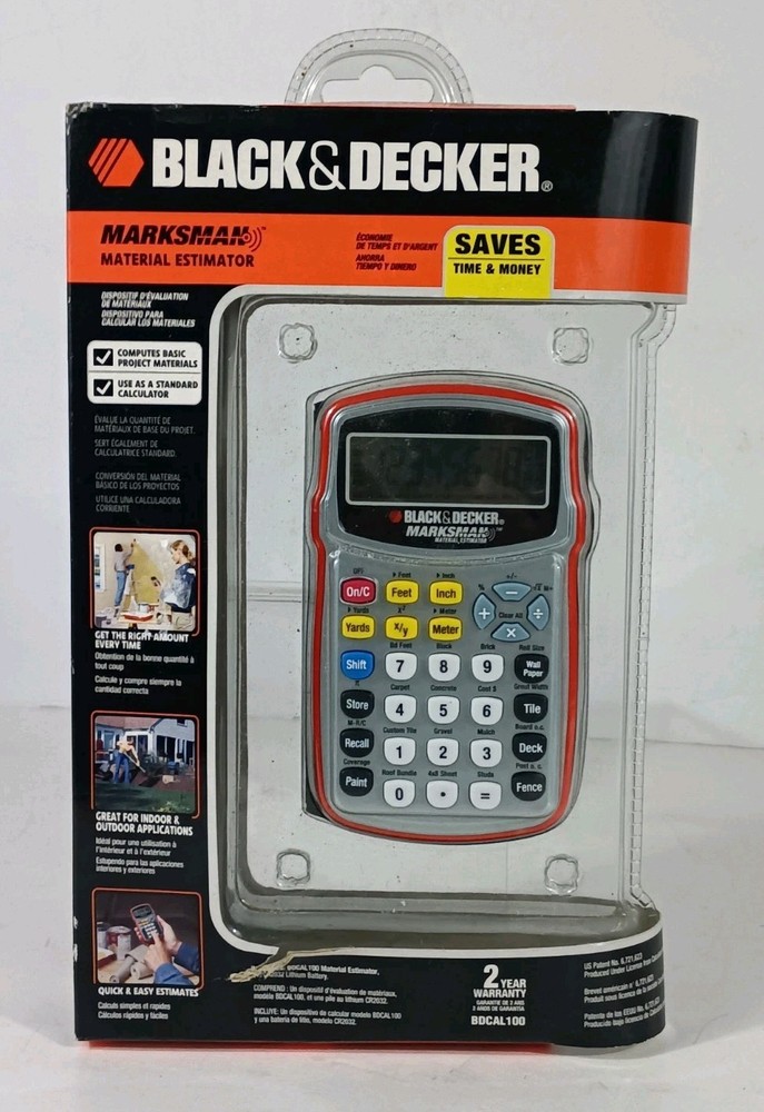 Black & Decker Marksman Material Estimator Calculator Model BDCAL100 - New