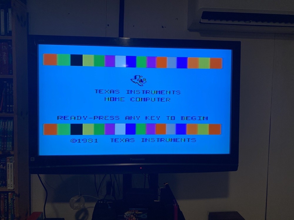 TI 99 4 Computer Bundle Texas Instruments Tested Working Includes Adaptor Games