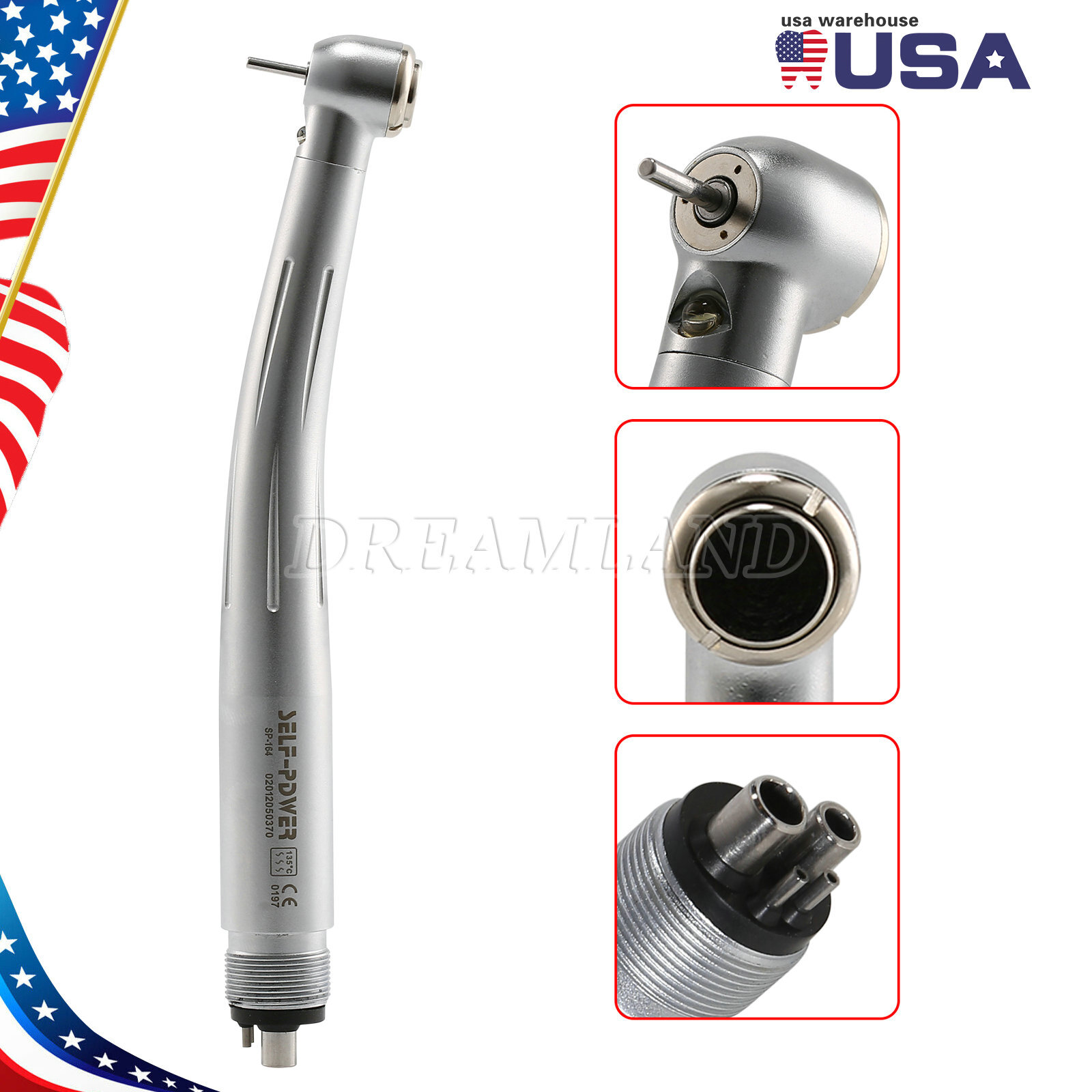 Dental Fiber Optic LED E-generator high speed handpiece Turbine 2Hole/4Hole SP