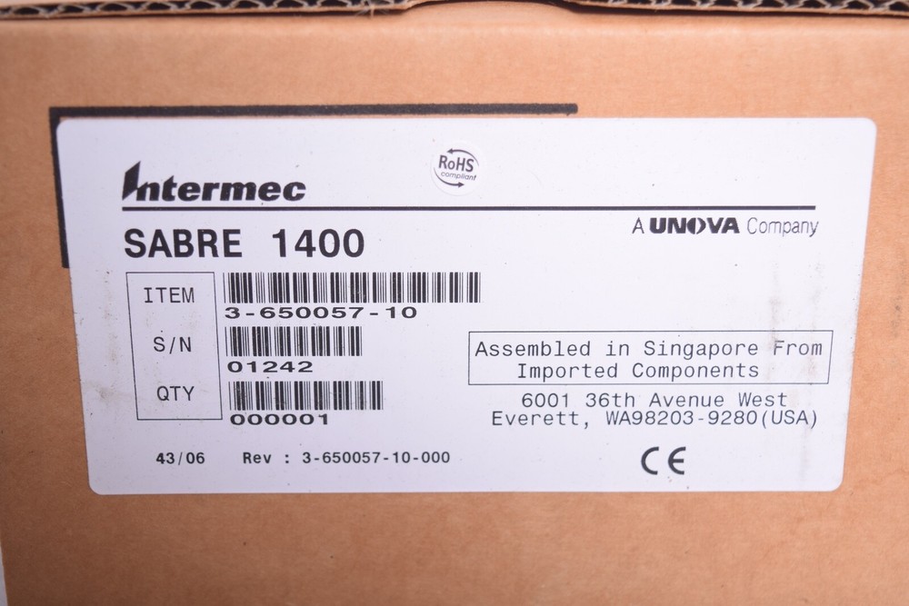 Intermec Sabre 1400 Barcode Laser Scanner 3-650057-10