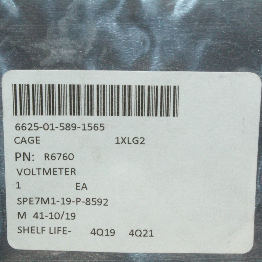 Paccar Voltmeter R6760 Cage Code 1XLG2 4Q19 - 4Q21