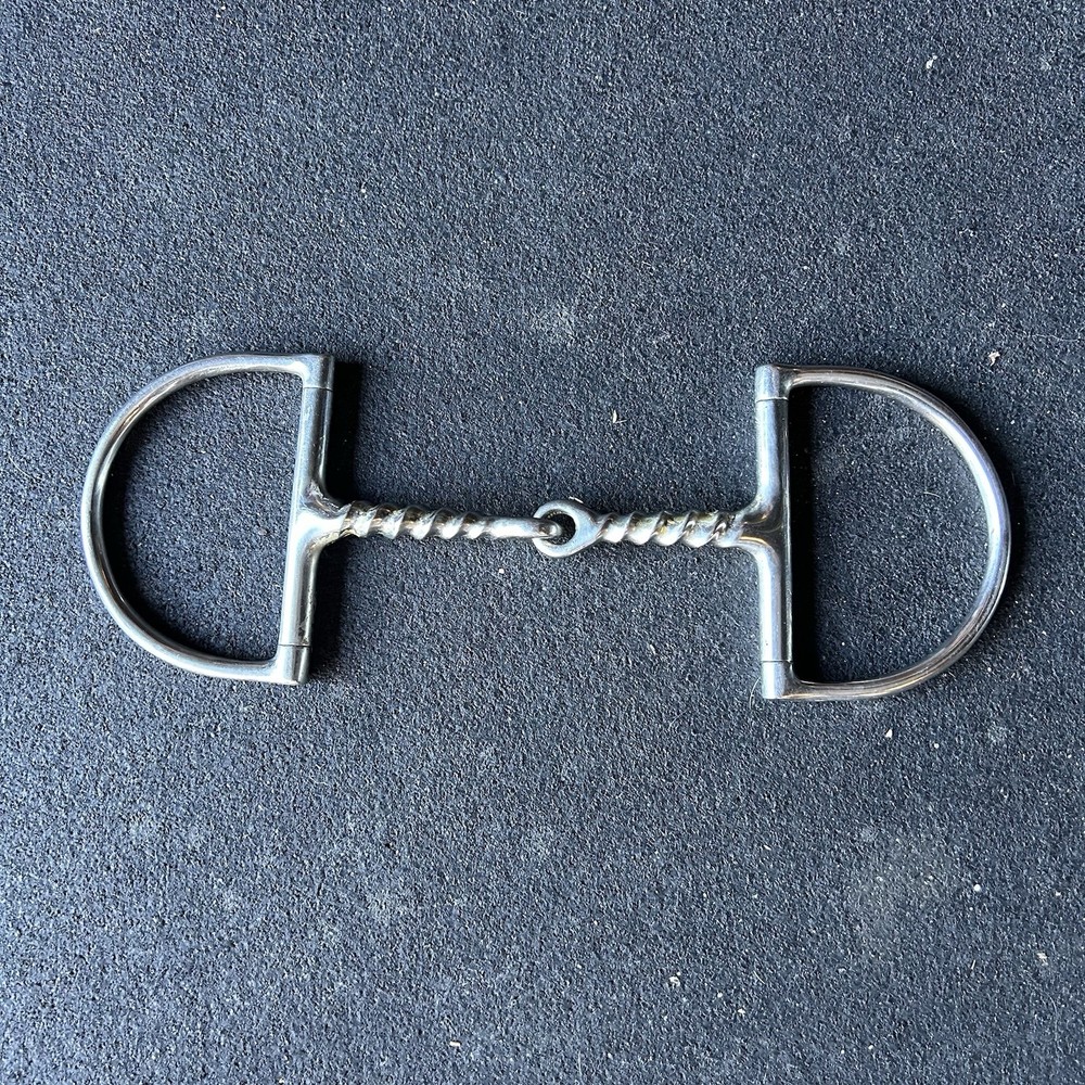 5 " Corkscrew Snaffle Bit  D Ring