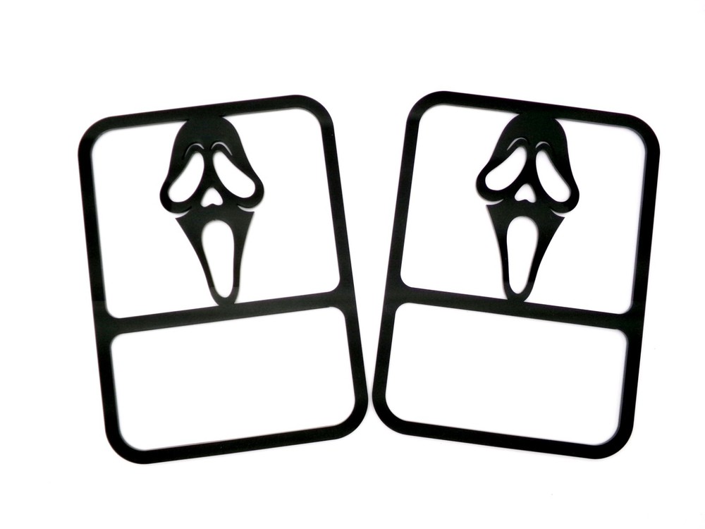 Scream ghostface tail light covers / fits 18-2023 jeep Gladiator