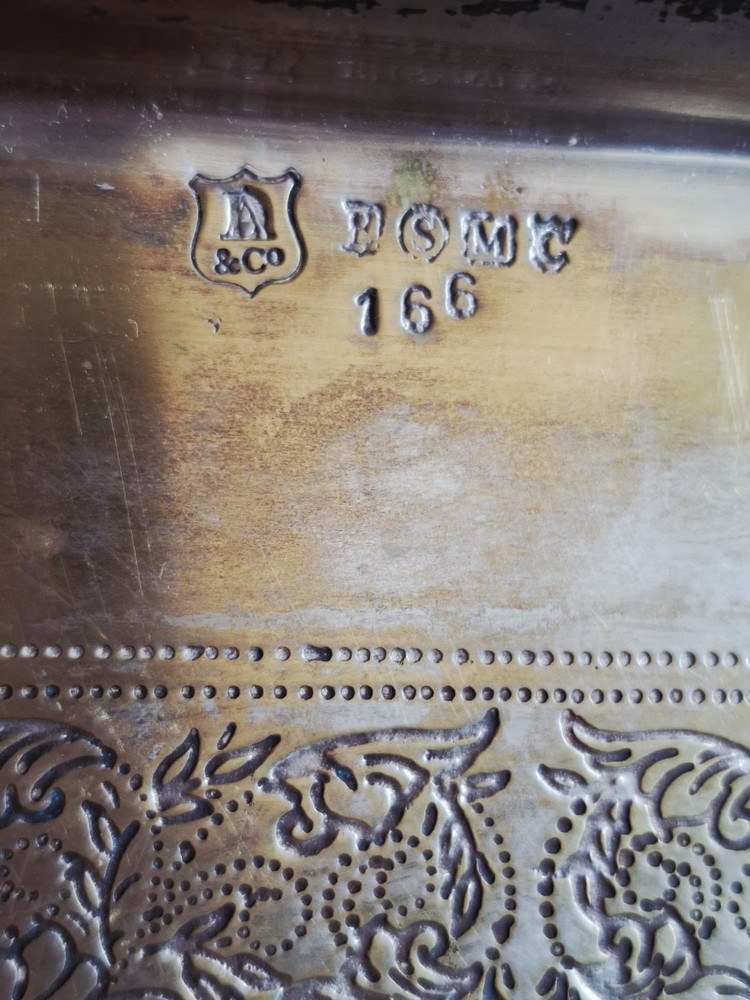 Large Antique Asprey & Co Silver Plated Tray.