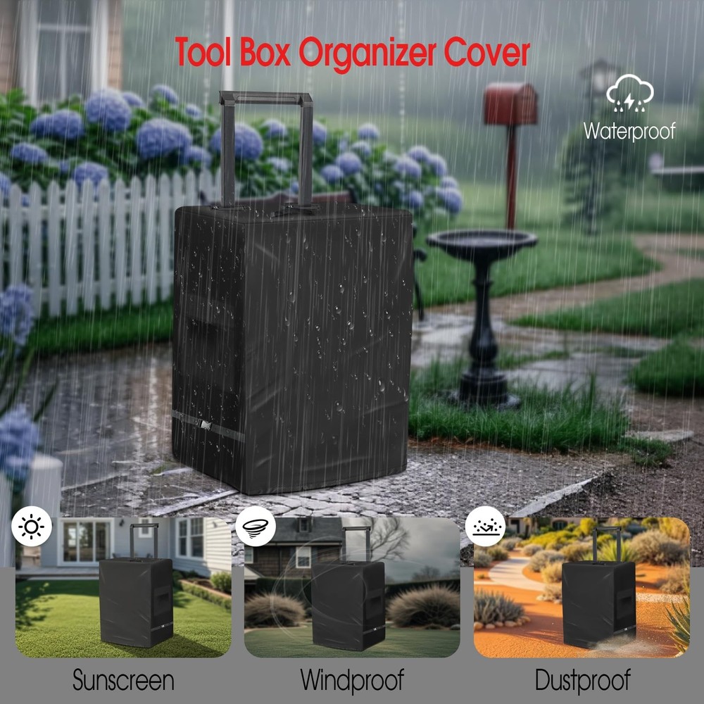 Tool Box Cover for Keter Stack-n-Roll Modular Tools Organizer Stackable 3PC R...