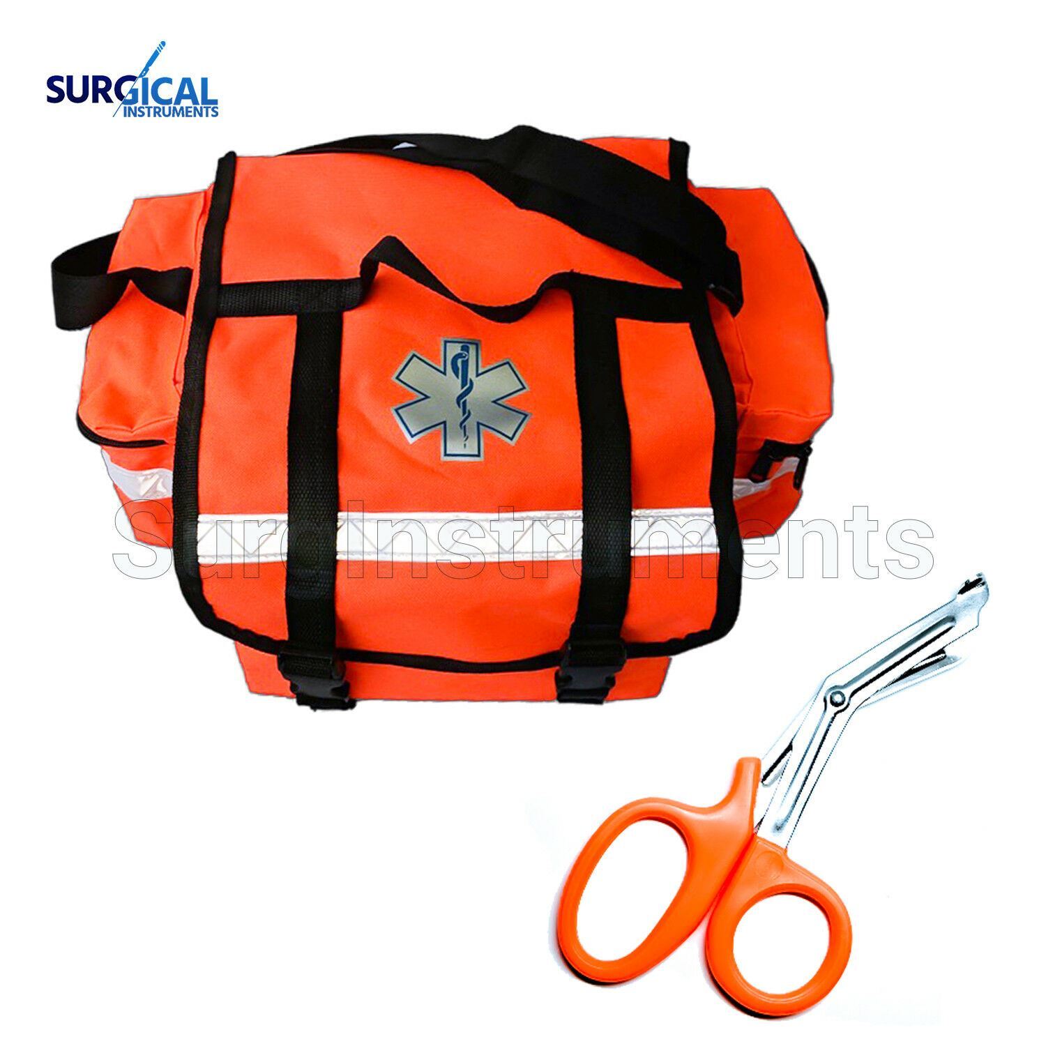 First Aid Responder EMS Emergency Medical Trauma Bag + Free EMT Shear Hi-Quality