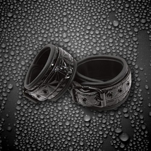 Sinful Vinyl Wrist Cuffs Black