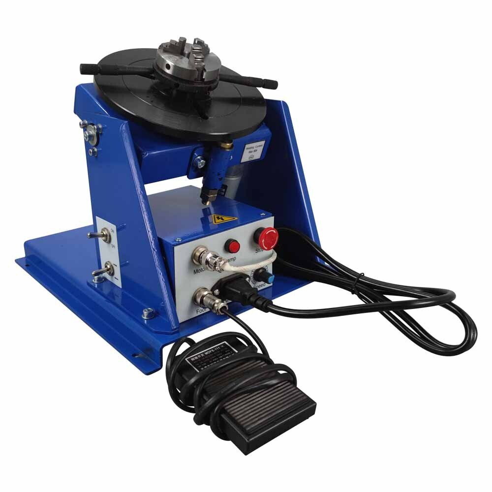 110V 65mm Chuck Welding Positioner Rotatable Stepless Speed Regulating Positione