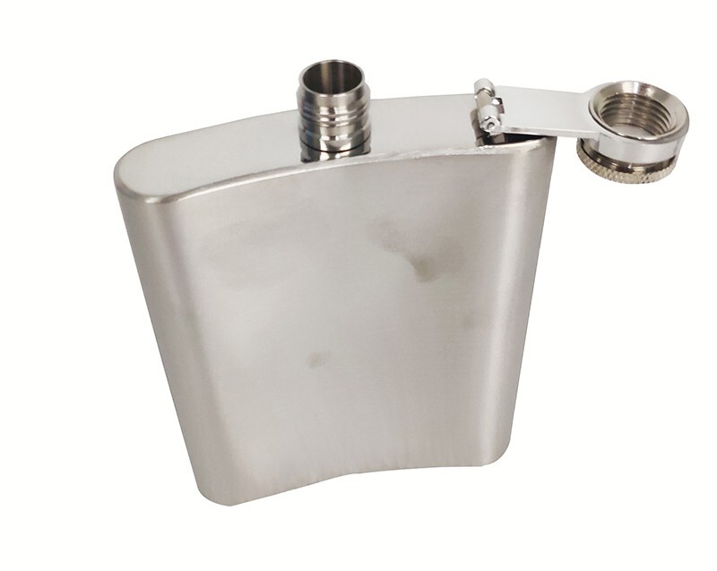 Silver Stainless Steel Alcohol Pocket Flask with Funnel Whiskey Flask 355ml/12oz