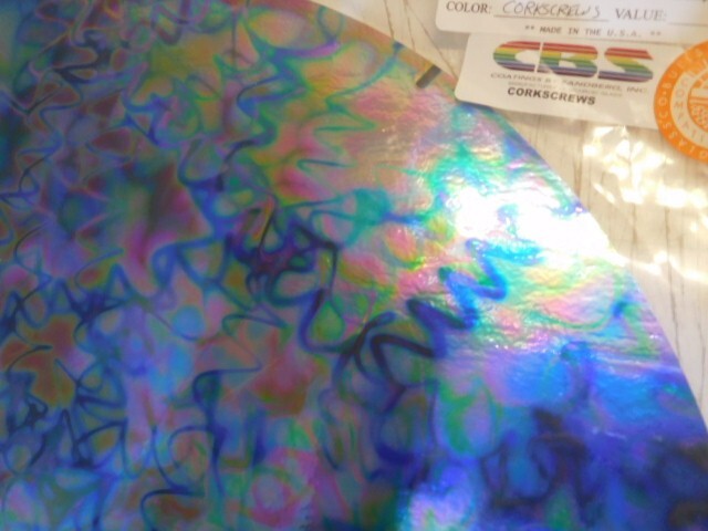 Dichroic Glass:CBS 90 COE Corkscrews Pattern on Thin Black-3"Sq