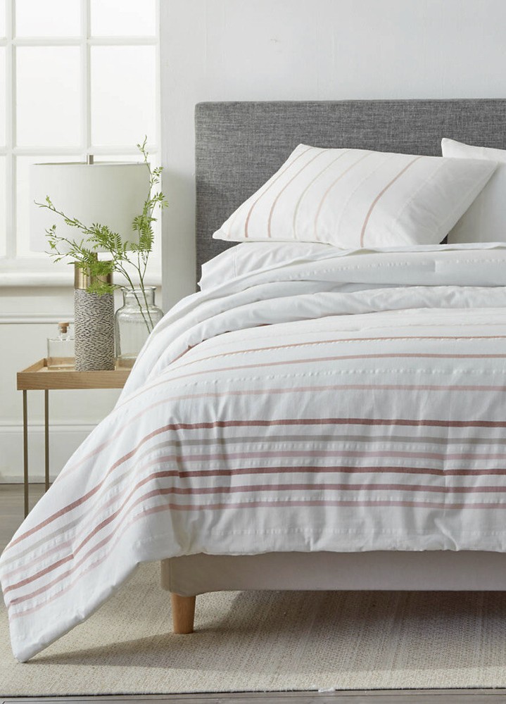 NIP Goodness & Grace Ombré Stripe King Comforter Set 3pc