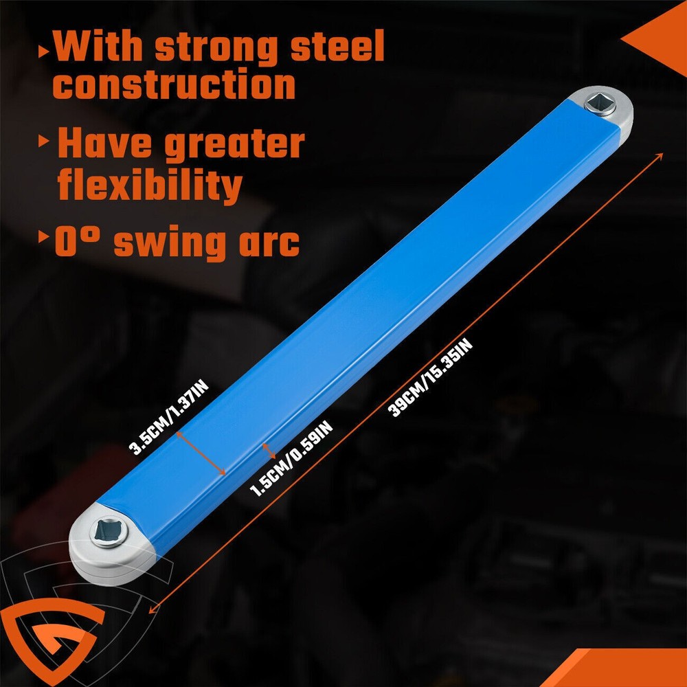 2 Pack Offset Extension Wrench Set Ratchet Spanner Wrench with Extender Adapter