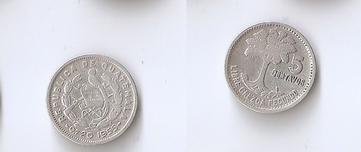 Guatemala 5 centavos 1955 Kapok tree