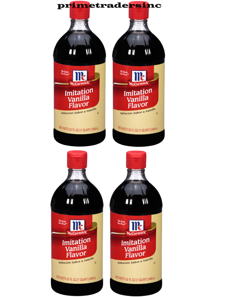 4 Pack - McCormick Imitation Vanilla Flavor 32 oz.