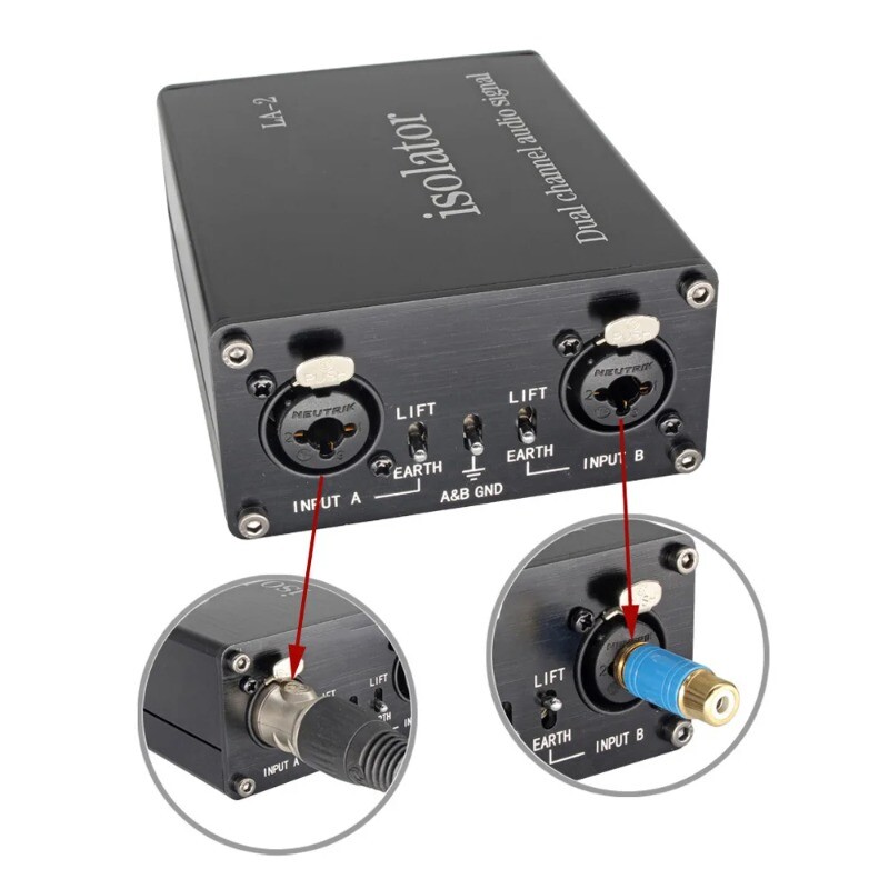 Audio Isolator Eliminates Audio Current Sound Noise Common Ground Isolator