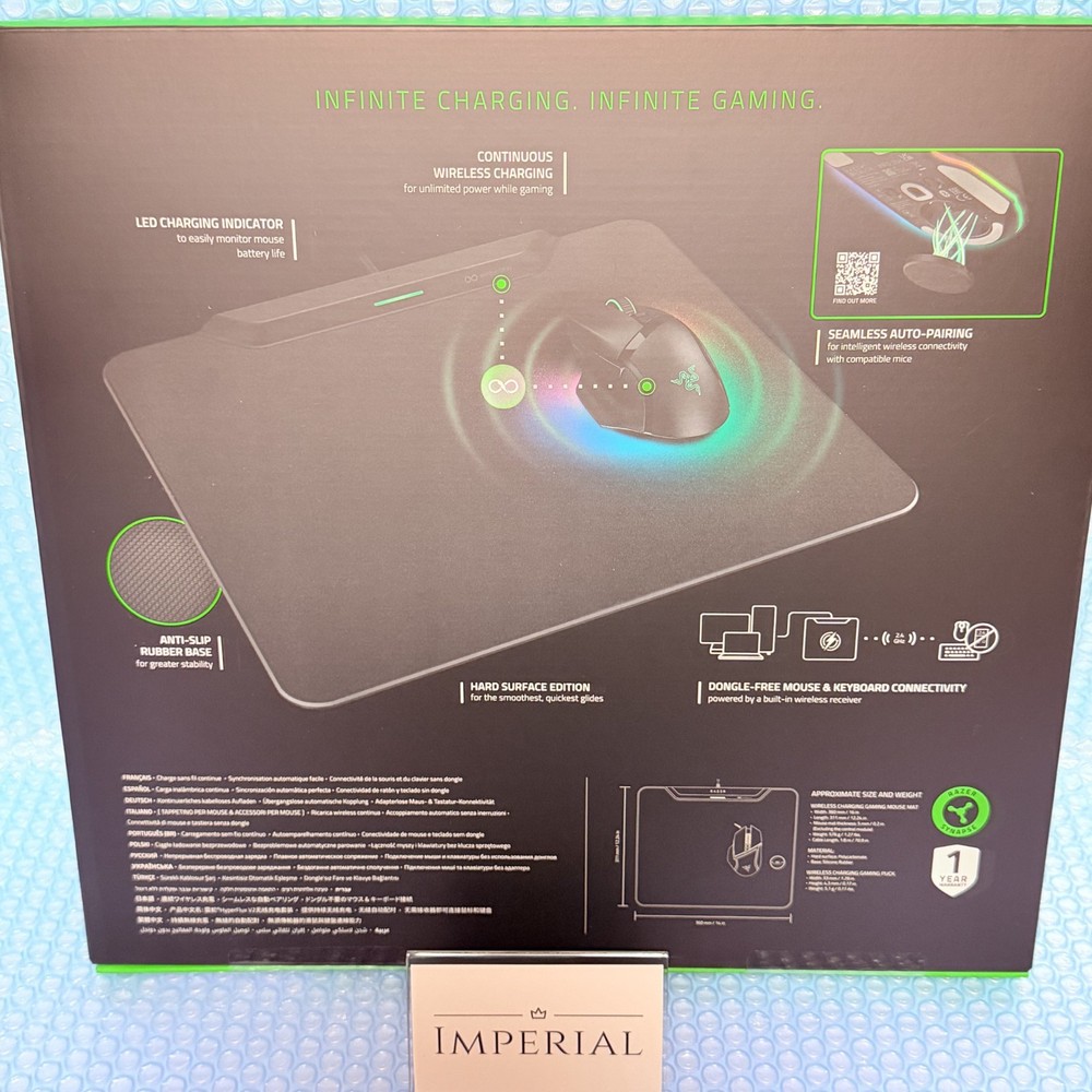Razer HyperFlux V2 Hard Edition Gaming Mouse Pad Wireless Charging