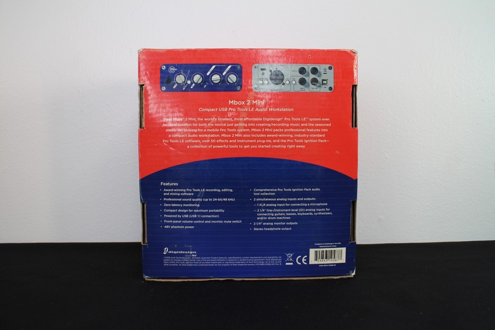 Digidesign Mbox 2 Mini USB Audio Interface & Manual