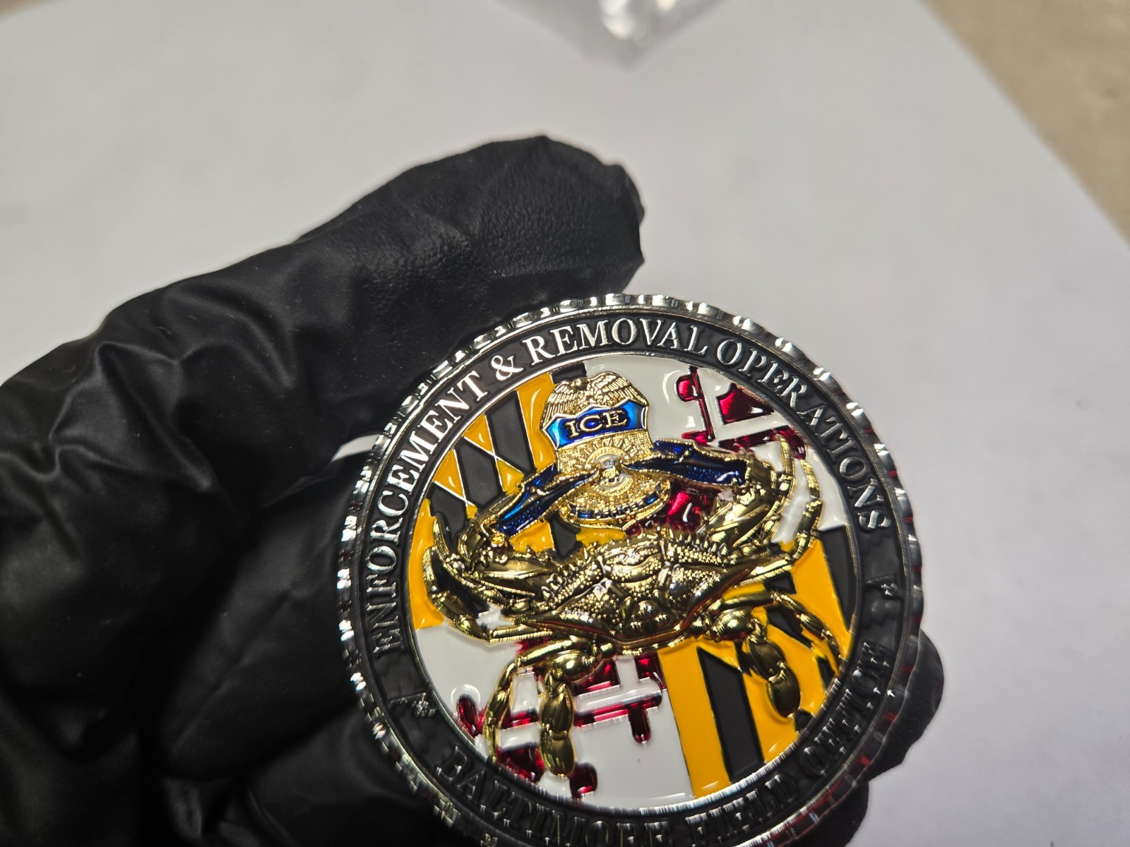 2" Baltimore ICE Field Office Challenge Coin Beautiful!