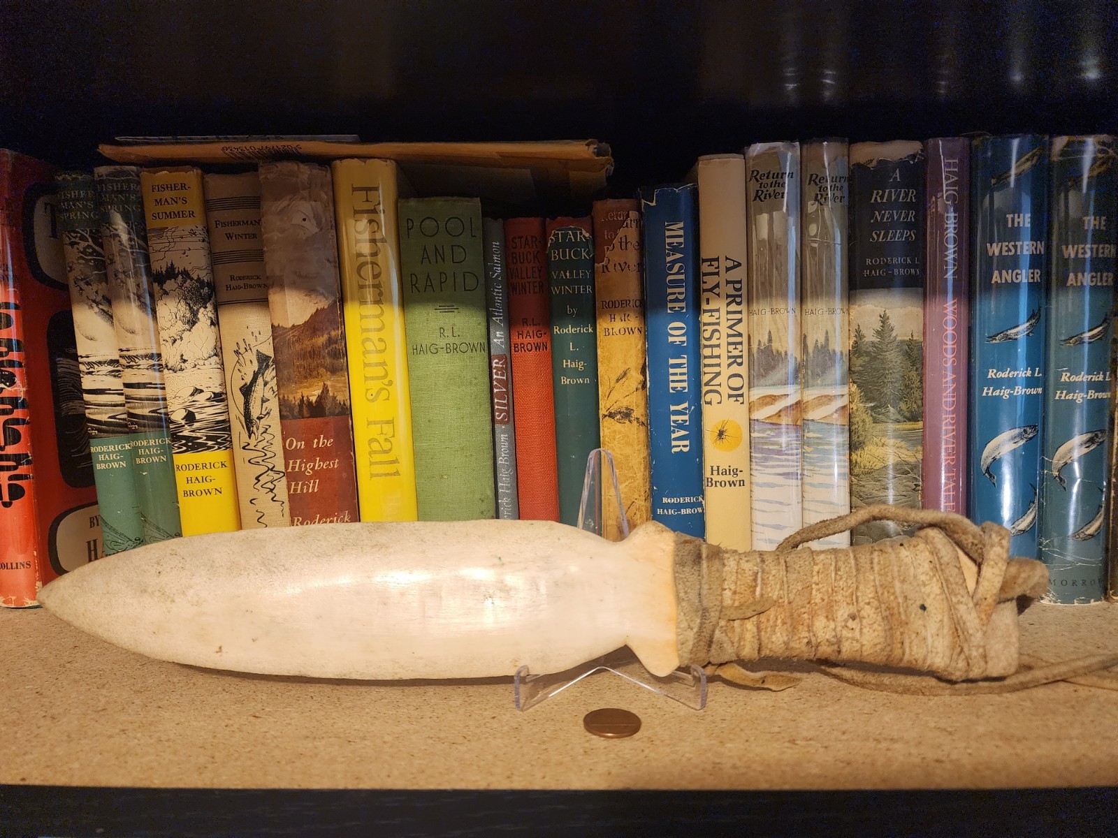 Early 20th Cent. Alaska Inuit Snow Cutting Knife Authentic Carved Blade