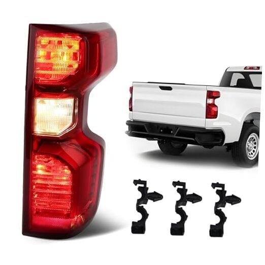 Tail Light Compatible with 2019 Right Passenger Side 19-25 Silverado Halogen